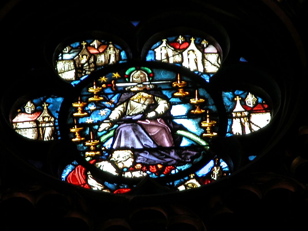 Paris Sainte-Chapelle 06 The Holy Chapel Rose Window Centre Close Up 